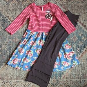 Matilda Jane panel dress and ruffle pants set